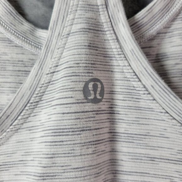 Lululemon Womens Racerback Tank Top Gray Heather Athletic Gym Activewear Workout - Picture 5 of 8